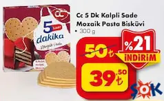 CC 5 DK KALPLİ SADE MOZAİK PASTA BİSKÜVİ 300 G fiyat ve kampanya bilgisi